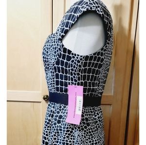 * Betsey johnson animal print black and white pinup dress retro